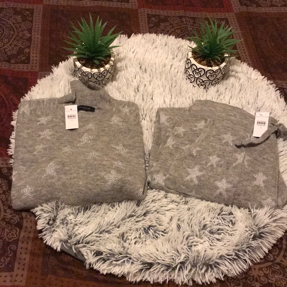 Star Shimmer Mock Neck Sweater with pant